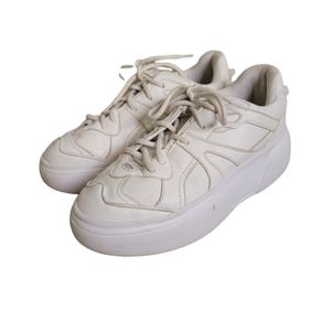 Zara White Platform Sneakers Size 7.5